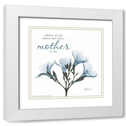 Mother Oleander A56 White Modern Wood Framed Art Print with Double Matting by Koetsier, Albert