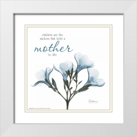 Mother Oleander A56 White Modern Wood Framed Art Print with Double Matting by Koetsier, Albert