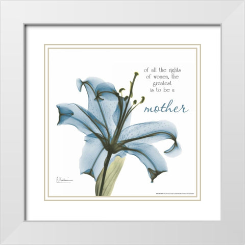 Mother Lily A36 White Modern Wood Framed Art Print with Double Matting by Koetsier, Albert