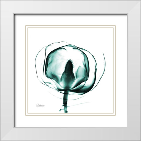 Gracious Green Bulb White Modern Wood Framed Art Print with Double Matting by Koetsier, Albert