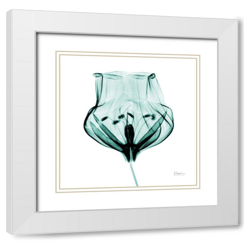 Gracious Green Bulb 2 White Modern Wood Framed Art Print with Double Matting by Koetsier, Albert