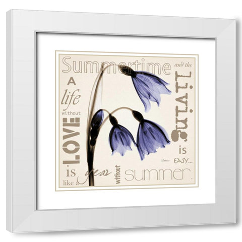 Snow drop Summer White Modern Wood Framed Art Print with Double Matting by Koetsier, Albert