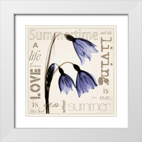 Snow drop Summer White Modern Wood Framed Art Print with Double Matting by Koetsier, Albert