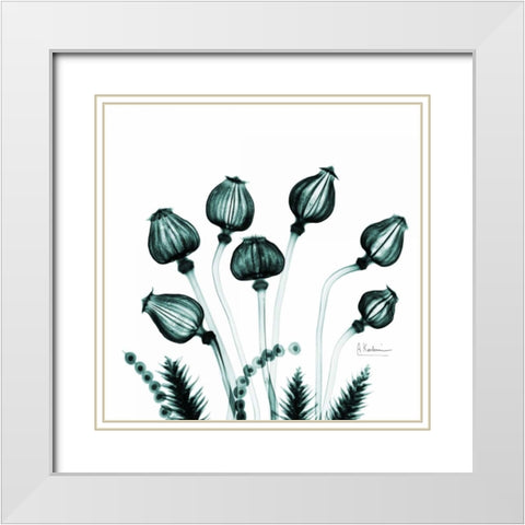 chineseLantern White Modern Wood Framed Art Print with Double Matting by Koetsier, Albert
