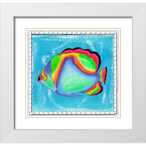 Beach Front Butterfly Fish White Modern Wood Framed Art Print with Double Matting by Ormsby, Anne