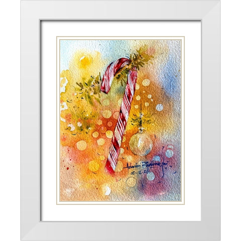 Sugar Candy White Modern Wood Framed Art Print with Double Matting by Rudraksi, Ashwini