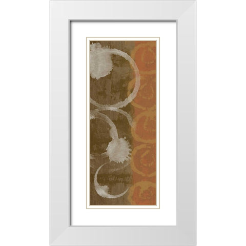 Adstract Panel 1 White Modern Wood Framed Art Print with Double Matting by Saunders, Alonzo