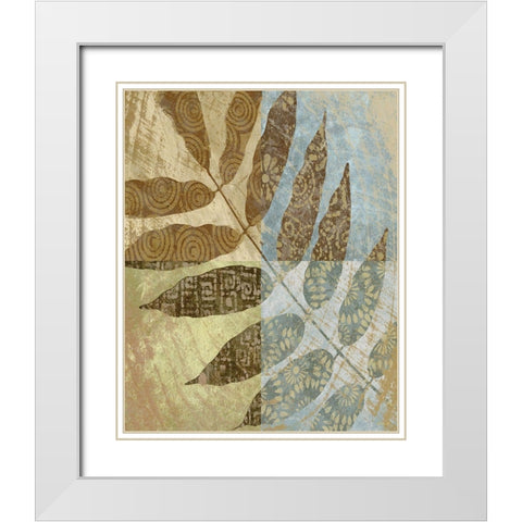 Branch of Life 1 White Modern Wood Framed Art Print with Double Matting by Saunders, Alonzo