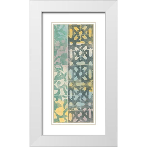 Decorative Life 1 White Modern Wood Framed Art Print with Double Matting by Saunders, Alonzo