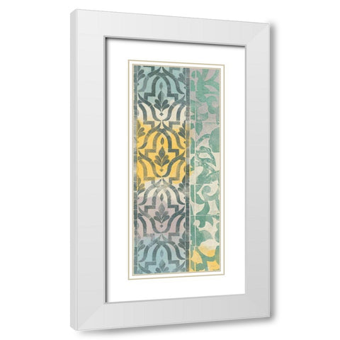 Decorative Life 2 White Modern Wood Framed Art Print with Double Matting by Saunders, Alonzo