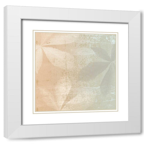 Shaded Leaves 2 White Modern Wood Framed Art Print with Double Matting by Saunders, Alonzo