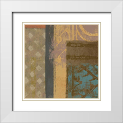 African Tribe 3 White Modern Wood Framed Art Print with Double Matting by Saunders, Alonzo