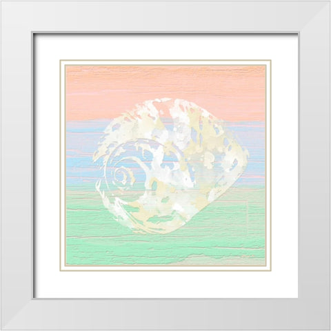 Pastel Coastal 2 White Modern Wood Framed Art Print with Double Matting by Saunders, Alonzo