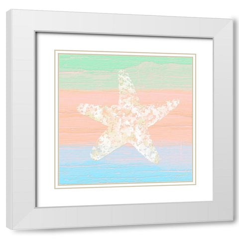 Pastel Coastal 3 White Modern Wood Framed Art Print with Double Matting by Saunders, Alonzo