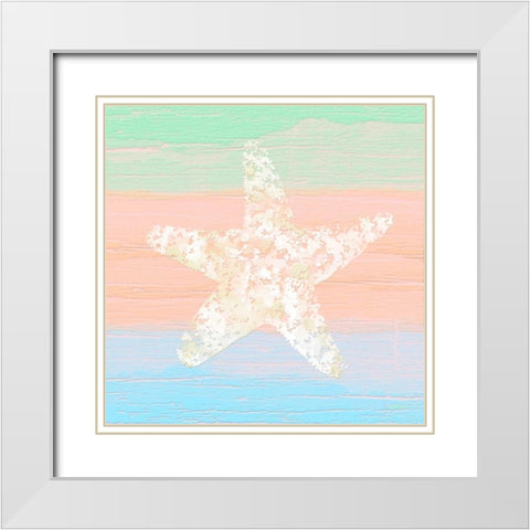 Pastel Coastal 3 White Modern Wood Framed Art Print with Double Matting by Saunders, Alonzo
