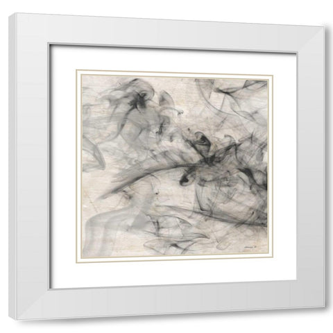 Smoke 2 White Modern Wood Framed Art Print with Double Matting by Saunders, Alonza