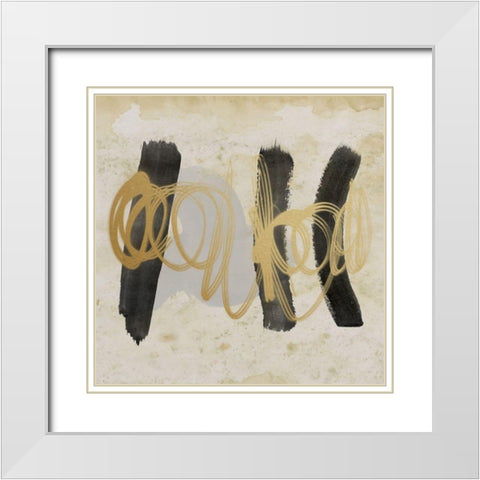 Peaceful Movement White Modern Wood Framed Art Print with Double Matting by Saunders, Alonzo