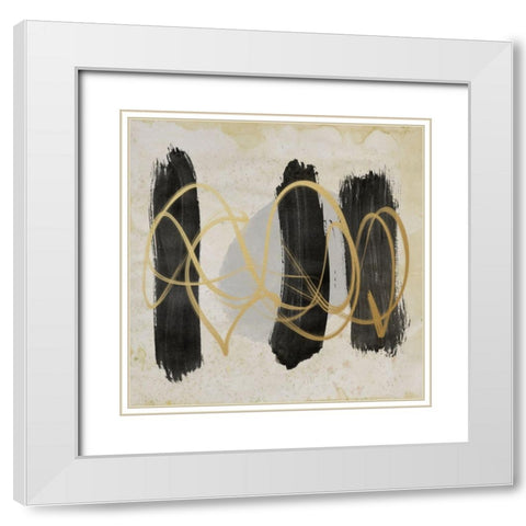 Peaceful Movement 2 White Modern Wood Framed Art Print with Double Matting by Saunders, Alonzo