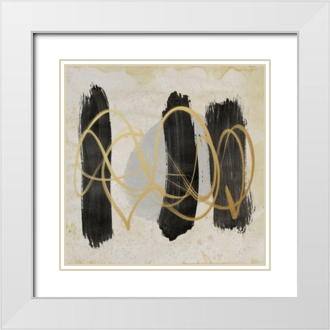 Peaceful Movement 2 White Modern Wood Framed Art Print with Double Matting by Saunders, Alonzo