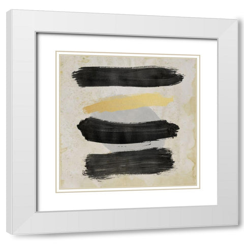Up the Ladder White Modern Wood Framed Art Print with Double Matting by Saunders, Alonzo