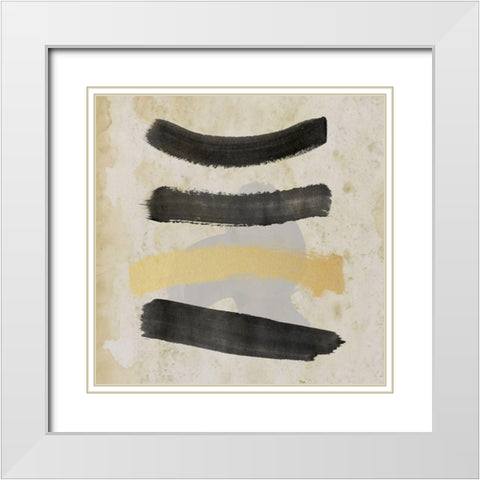 Down the Ladder White Modern Wood Framed Art Print with Double Matting by Saunders, Alonzo