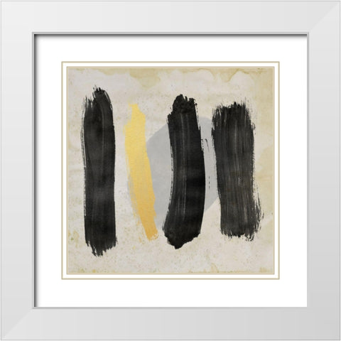 The Golden Path 1 White Modern Wood Framed Art Print with Double Matting by Saunders, Alonzo
