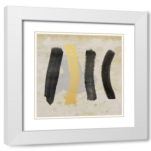 The Golden Path 2 White Modern Wood Framed Art Print with Double Matting by Saunders, Alonzo