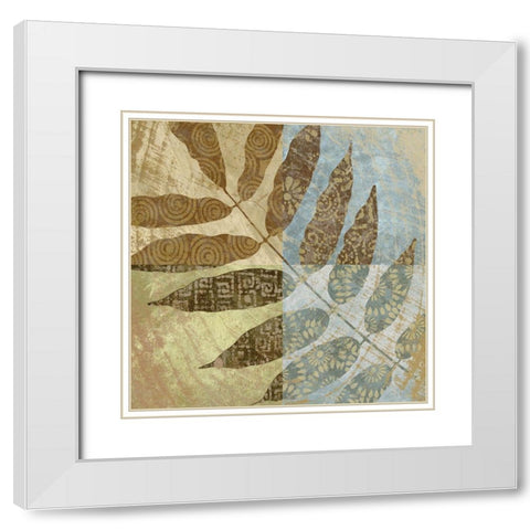 Branch of Life 1 White Modern Wood Framed Art Print with Double Matting by Saunders, Alonzo