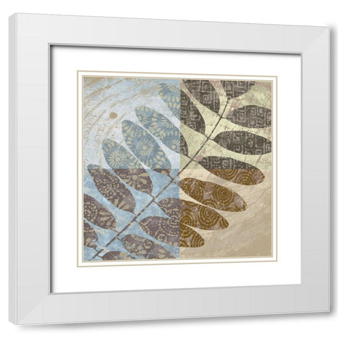 Branch of Life 2 White Modern Wood Framed Art Print with Double Matting by Saunders, Alonzo