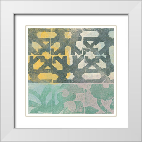 Decorative Life Squared 2 White Modern Wood Framed Art Print with Double Matting by Saunders, Alonzo