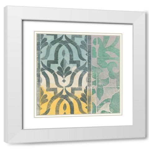 Decorative Life Squared 3 White Modern Wood Framed Art Print with Double Matting by Saunders, Alonzo