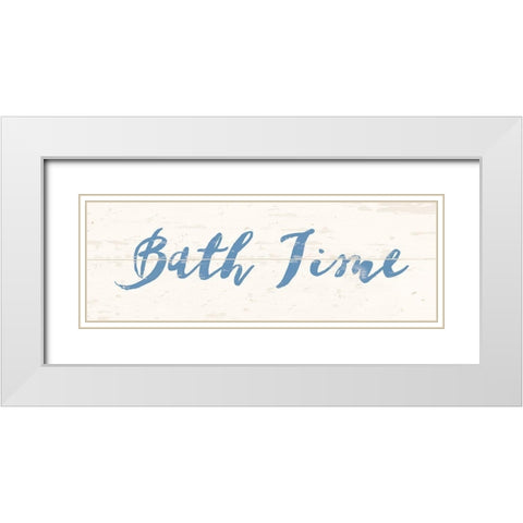 Bath Time White Modern Wood Framed Art Print with Double Matting by Vidal, Alicia