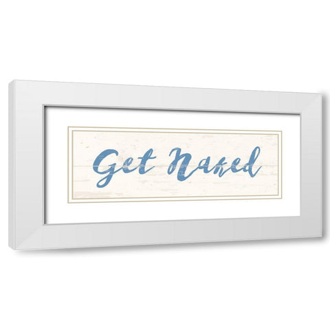 Get Naked White Modern Wood Framed Art Print with Double Matting by Vidal, Alicia