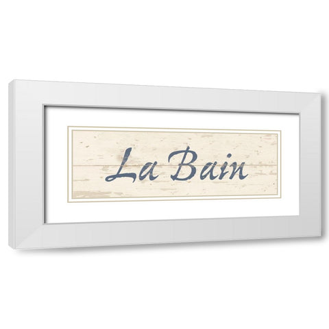 La Bain White Modern Wood Framed Art Print with Double Matting by Vidal, Alicia