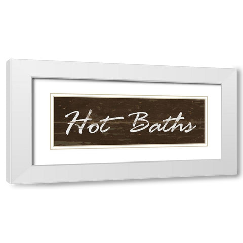 Hot Bath White Modern Wood Framed Art Print with Double Matting by Vidal, Alicia