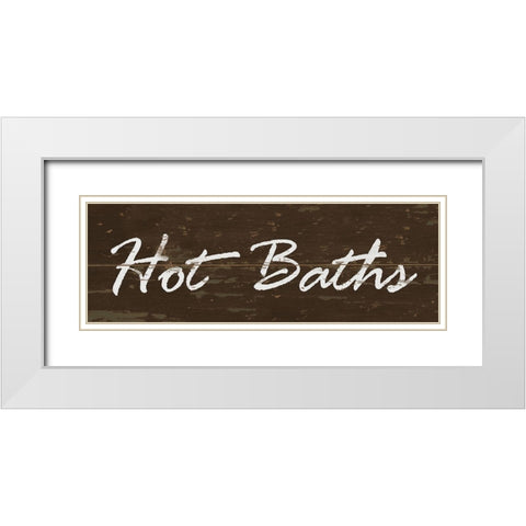 Hot Bath White Modern Wood Framed Art Print with Double Matting by Vidal, Alicia