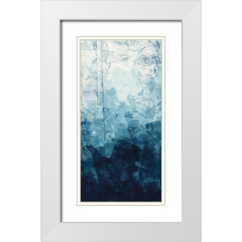 Ocean Flow 1 White Modern Wood Framed Art Print with Double Matting by Vidal, Alicia