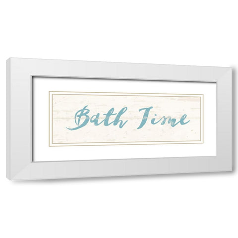 Restful Bath 1 White Modern Wood Framed Art Print with Double Matting by Vidal, Alicia