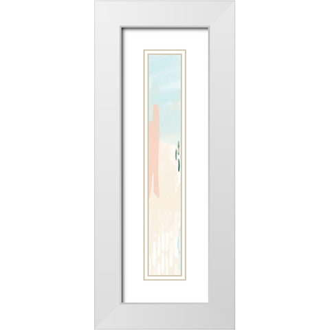80 Abstract Panel 1 White Modern Wood Framed Art Print with Double Matting by Vidal, Alicia