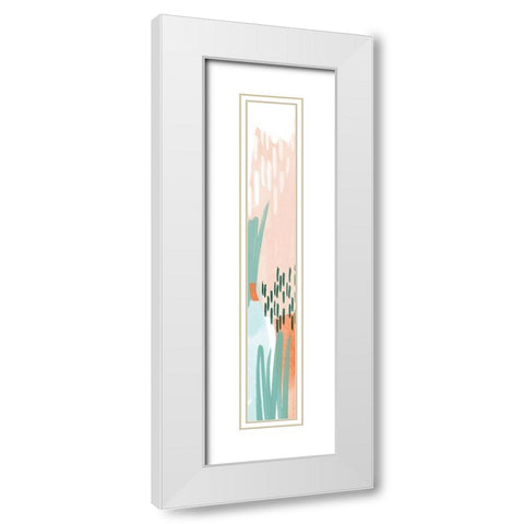 80 Abstract Panel 3 White Modern Wood Framed Art Print with Double Matting by Vidal, Alicia