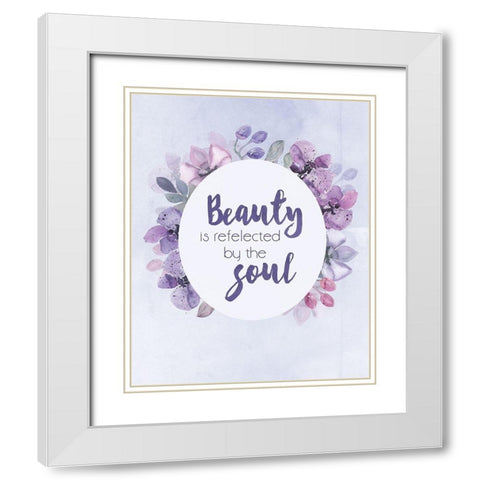 BeautySoul White Modern Wood Framed Art Print with Double Matting by Vidal, Alicia