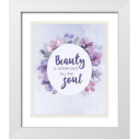 BeautySoul White Modern Wood Framed Art Print with Double Matting by Vidal, Alicia