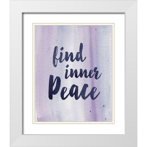 Inner Peace White Modern Wood Framed Art Print with Double Matting by Vidal, Alicia