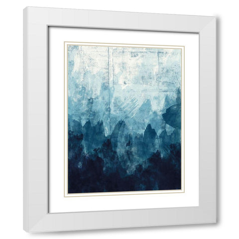 Ocean Blue 2 White Modern Wood Framed Art Print with Double Matting by Vidal, Alicia