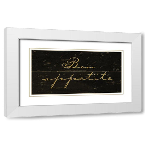 Bon Appetite White Modern Wood Framed Art Print with Double Matting by Vidal, Alicia