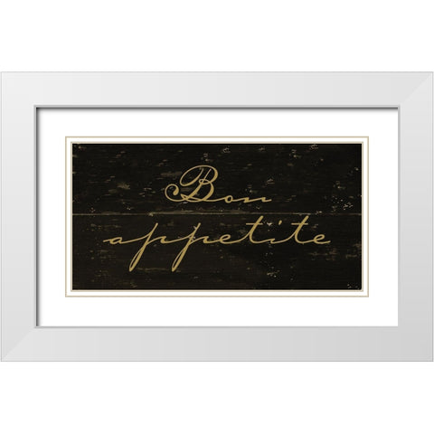 Bon Appetite White Modern Wood Framed Art Print with Double Matting by Vidal, Alicia