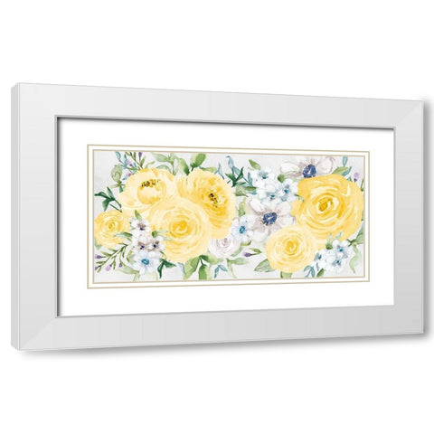 Watercolor Garden 1 White Modern Wood Framed Art Print with Double Matting by Vidal, Alicia