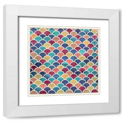 Geo Deep Prism White Modern Wood Framed Art Print with Double Matting by Vidal, Alicia