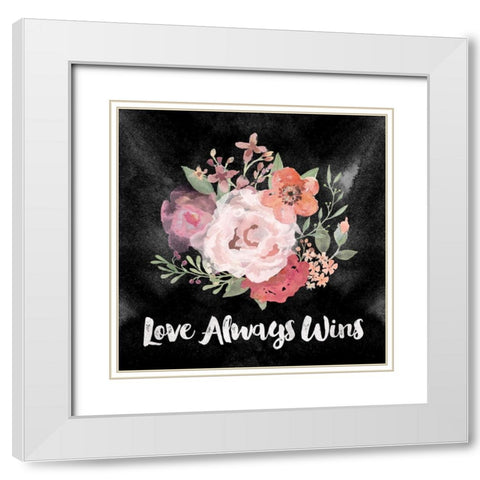 Love  Wins White Modern Wood Framed Art Print with Double Matting by Vidal, Alicia