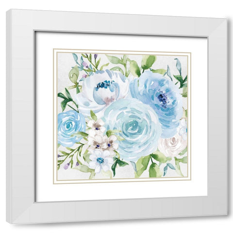 Floral Diversity 1 White Modern Wood Framed Art Print with Double Matting by VIDAL, ALICIA